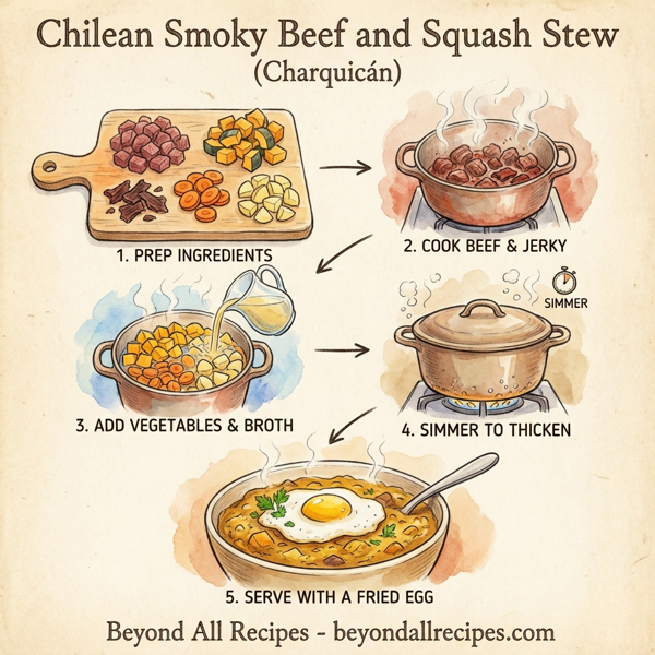 Chilean Smoky Beef and Squash Stew instructions