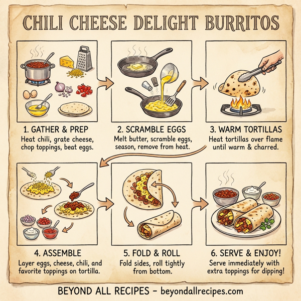 Chili Cheese Delight Burritos instructions