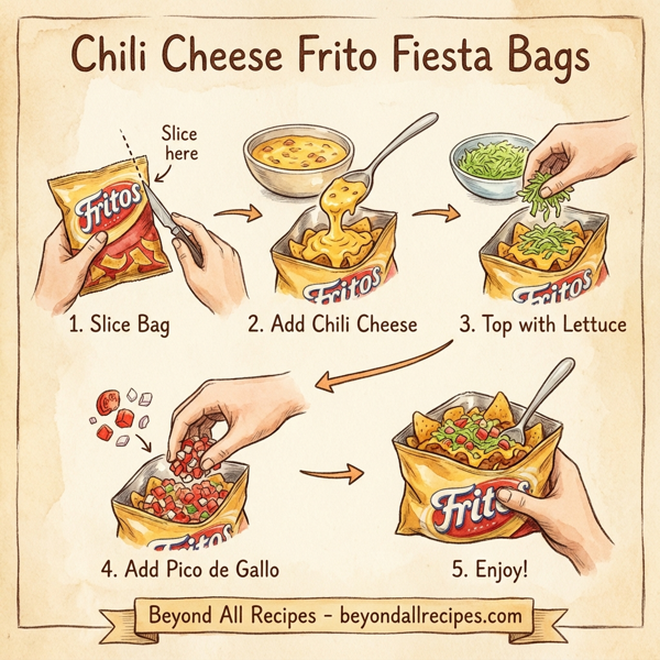 Chili Cheese Frito Fiesta Bags instructions