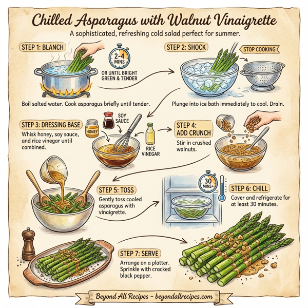 Chilled Asparagus with Walnut Vinaigrette instructions