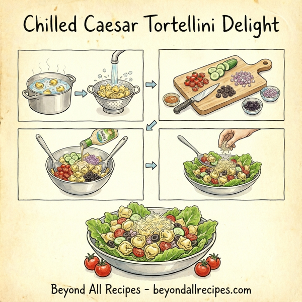 Chilled Caesar Tortellini Delight instructions