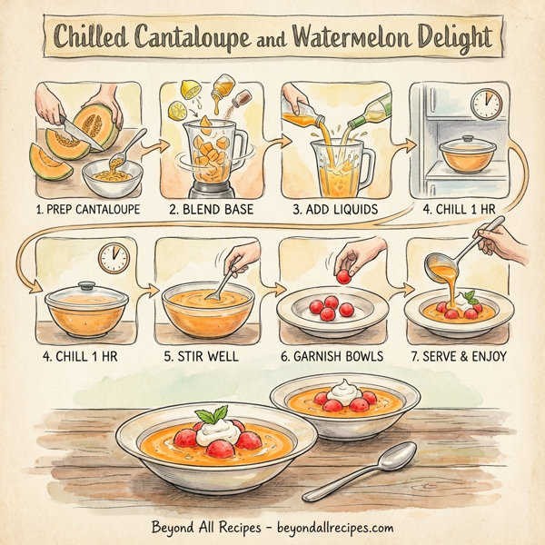 Chilled Cantaloupe and Watermelon Delight instructions