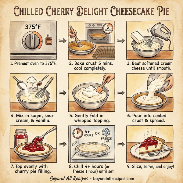 Chilled Cherry Delight Cheesecake Pie instructions