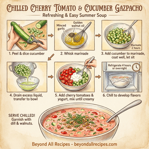Chilled Cherry Tomato & Cucumber Gazpacho instructions