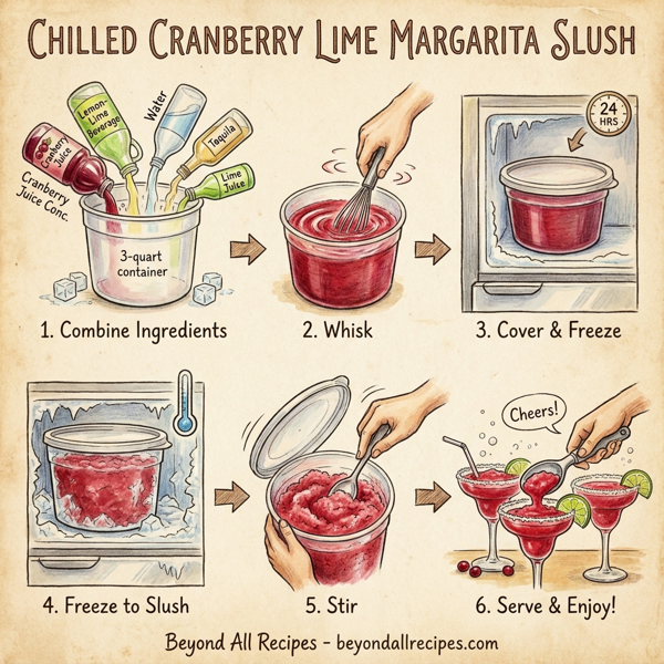 Chilled Cranberry Lime Margarita Slush instructions