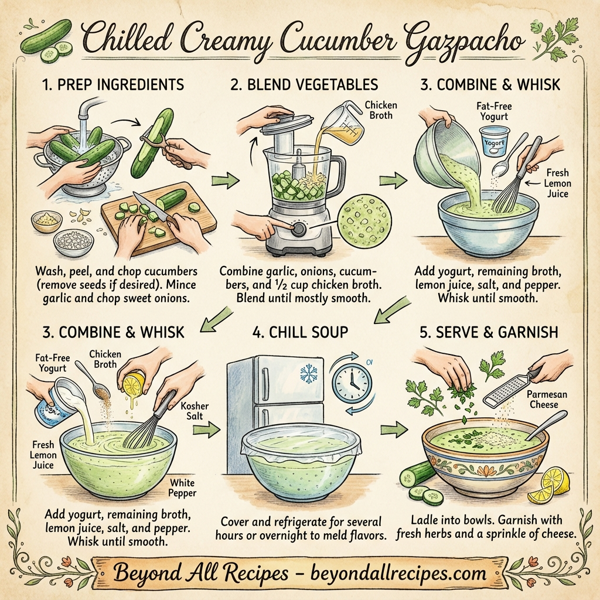 Chilled Creamy Cucumber Gazpacho instructions
