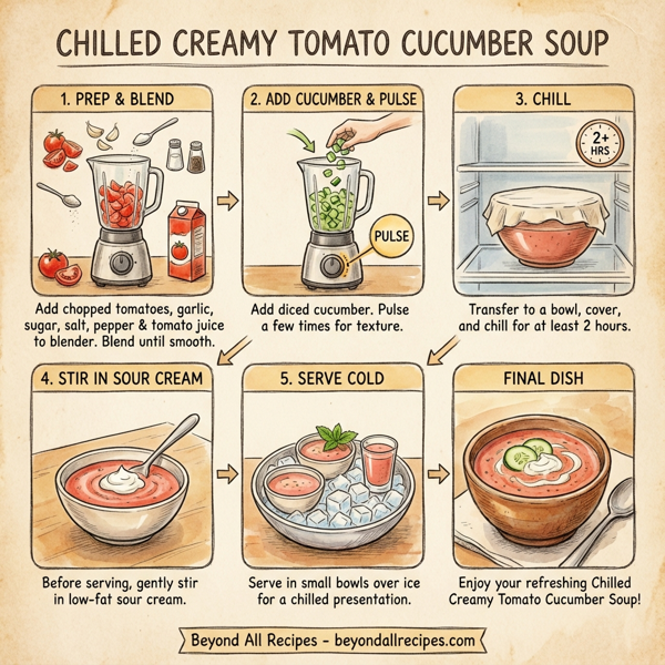 Chilled Creamy Tomato Cucumber Soup instructions
