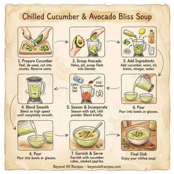 Chilled Cucumber & Avocado Bliss Soup instructions