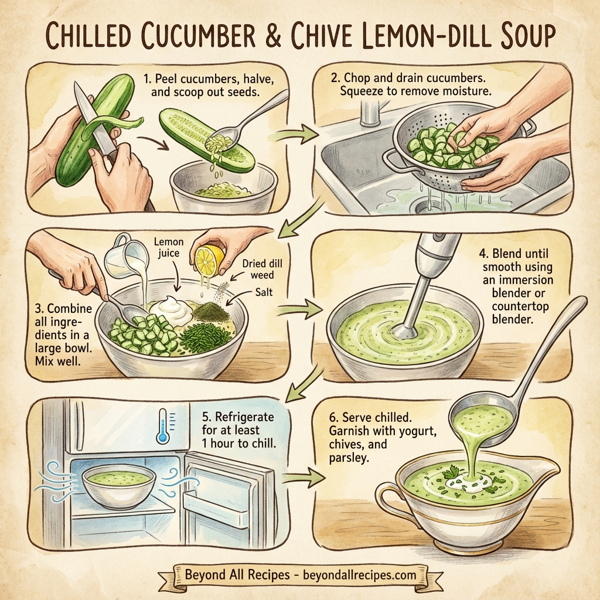 Chilled Cucumber and Chive Lemon-Dill Soup instructions