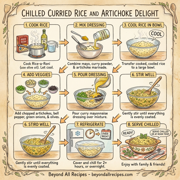 Chilled Curried Rice and Artichoke Delight instructions