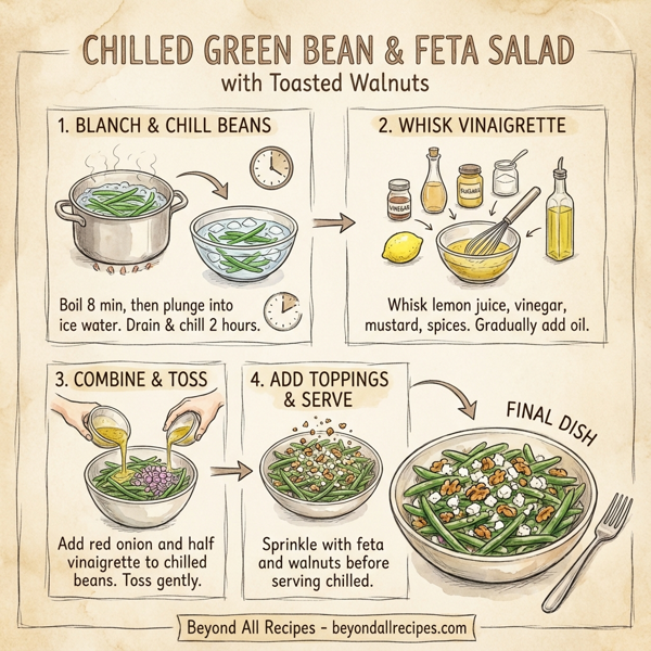 Chilled Green Bean & Feta Salad with Toasted Walnuts instructions