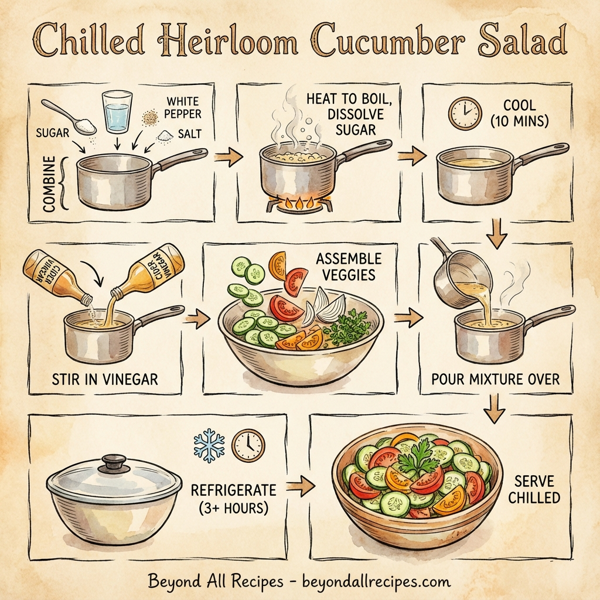 Chilled Heirloom Cucumber Salad instructions