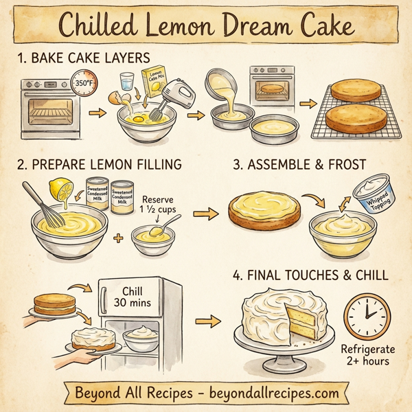 Chilled Lemon Dream Cake instructions