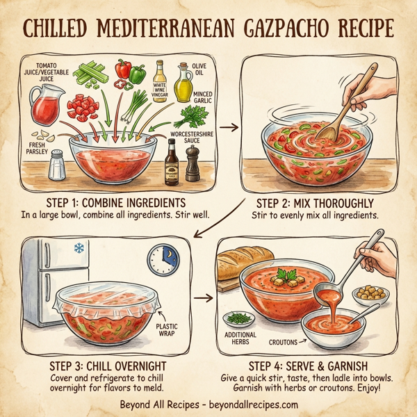 Chilled Mediterranean Gazpacho instructions
