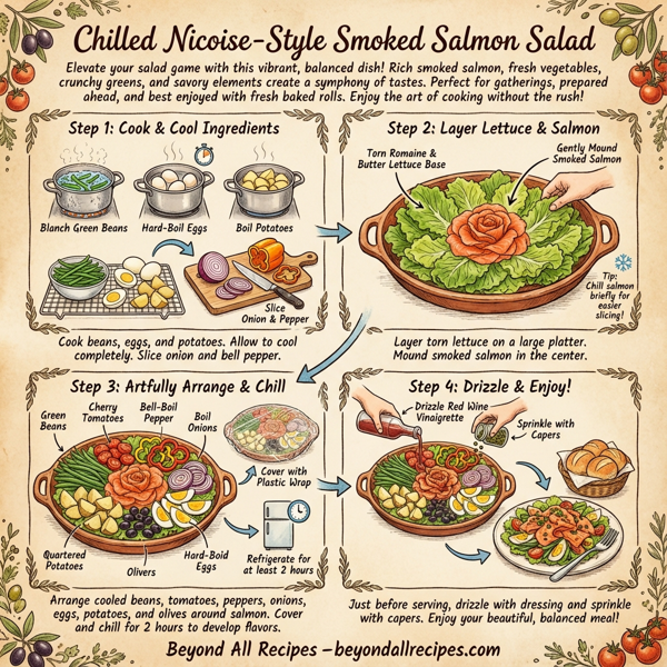 Chilled Nicoise-Style Smoked Salmon Salad instructions