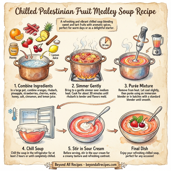 Chilled Palestinian Fruit Medley Soup instructions