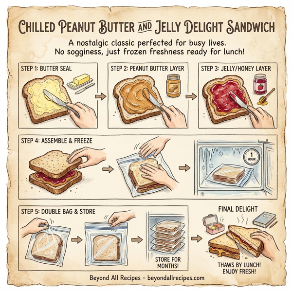 Chilled Peanut Butter and Jelly Delight Sandwich instructions