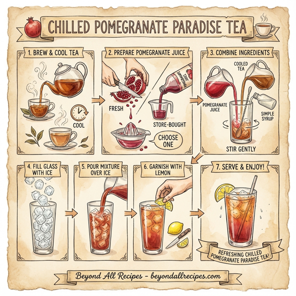 Chilled Pomegranate Paradise Tea instructions