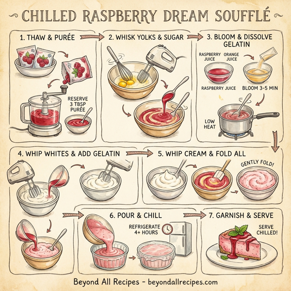 Chilled Raspberry Dream Soufflé instructions