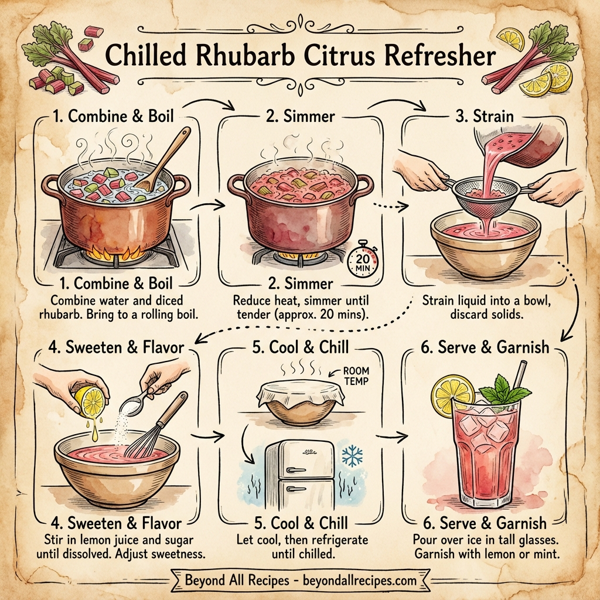 Chilled Rhubarb Citrus Refresher instructions