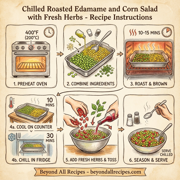 Chilled Roasted Edamame and Corn Salad with Fresh Herbs instructions