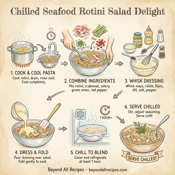 Chilled Seafood Rotini Salad Delight instructions