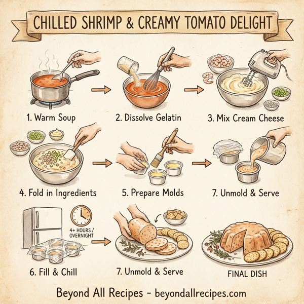 Chilled Shrimp & Creamy Tomato Delight instructions