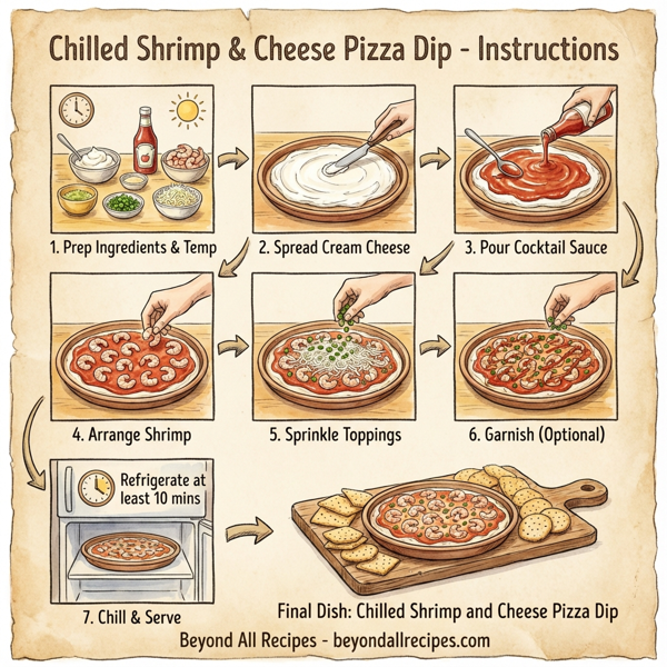 Chilled Shrimp and Cheese Pizza Dip instructions