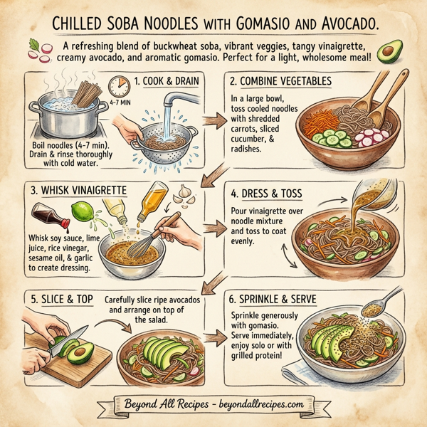 Chilled Soba Noodles with Gomasio and Avocado instructions