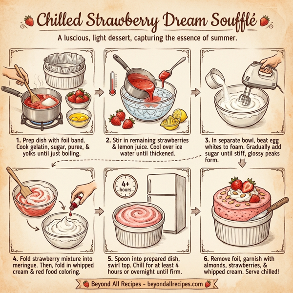 Chilled Strawberry Dream Soufflé instructions