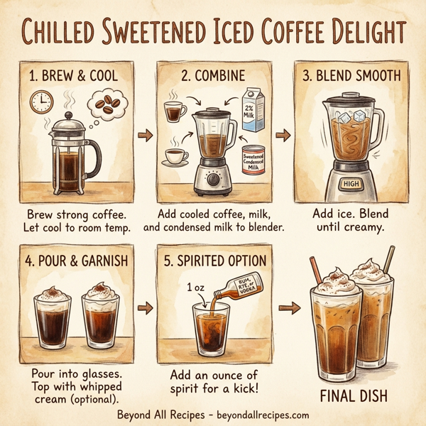 Chilled Sweetened Iced Coffee Delight instructions