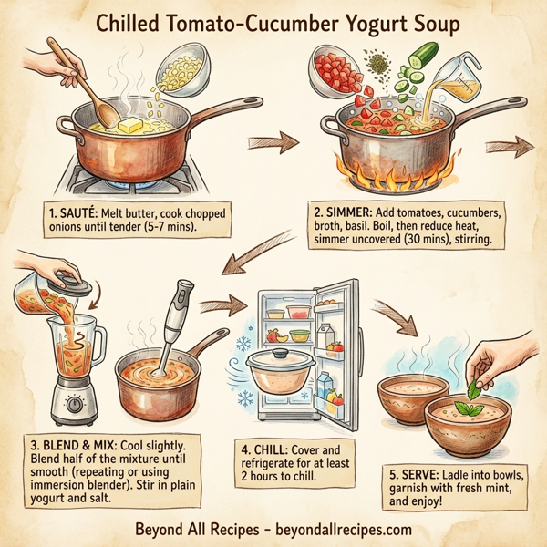 Chilled Tomato-Cucumber Yogurt Soup instructions