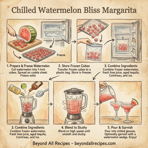 Chilled Watermelon Bliss Margarita instructions