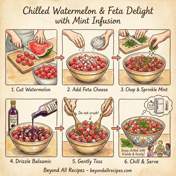Chilled Watermelon & Feta Delight with Mint Infusion instructions
