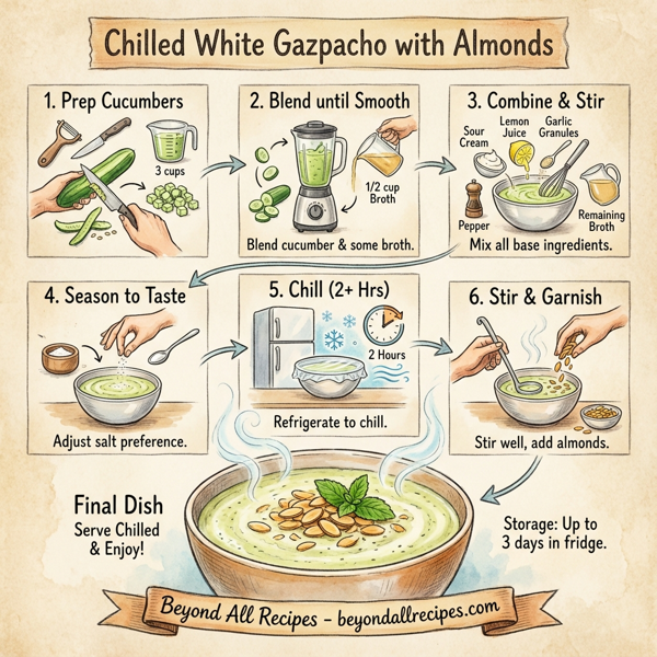 Chilled White Gazpacho with Almonds instructions