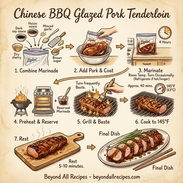 Chinese BBQ Glazed Pork Tenderloin instructions