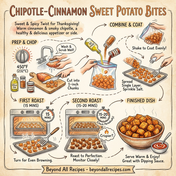 Chipotle-Cinnamon Sweet Potato Bites instructions