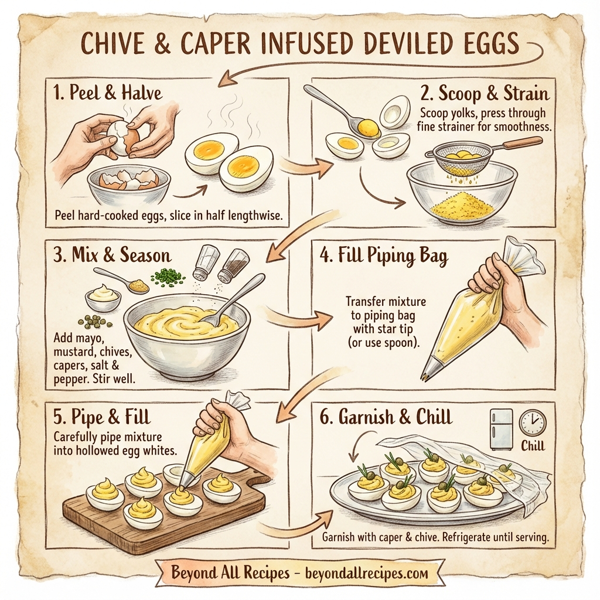 Chive & Caper Infused Deviled Eggs instructions