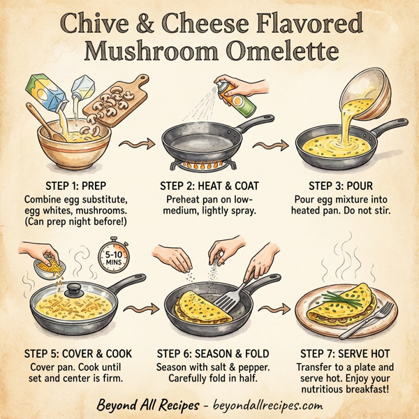 Chive & Cheese Flavored Mushroom Omelette instructions