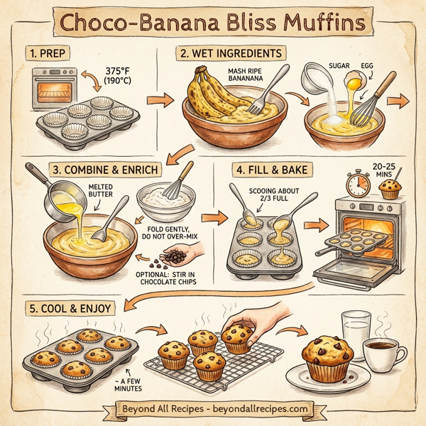 Choco-Banana Bliss Muffins instructions