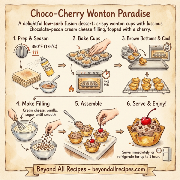 Choco-Cherry Wonton Paradise instructions