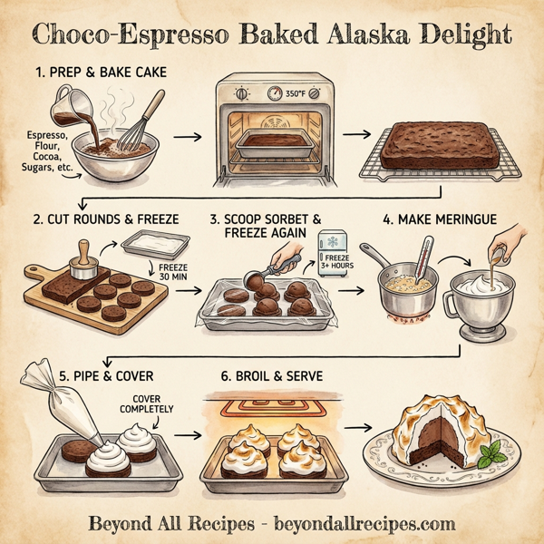 Choco-Espresso Baked Alaska Delight instructions