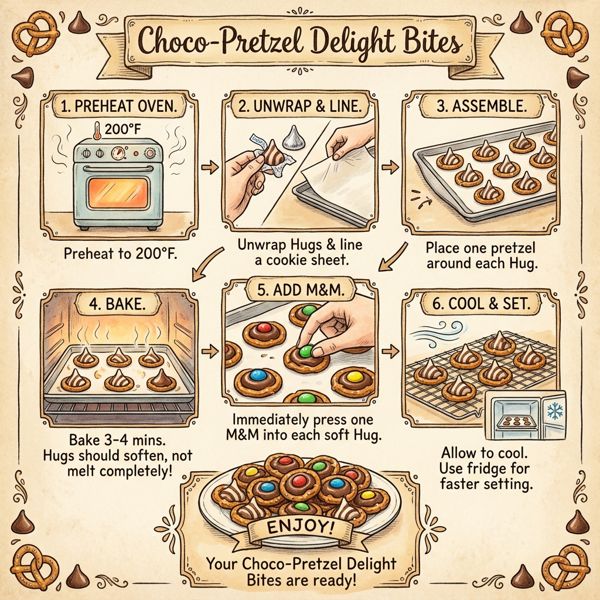 Choco-Pretzel Delight Bites instructions