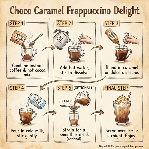 Choco Caramel Frappuccino Delight instructions