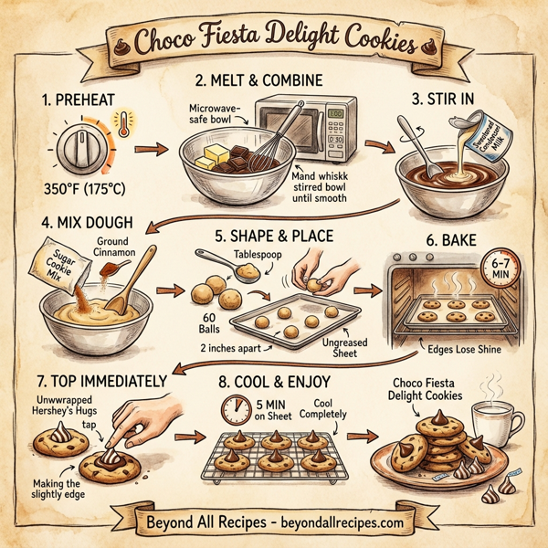 Choco Fiesta Delight Cookies instructions