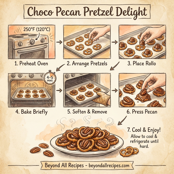 Choco Pecan Pretzel Delight instructions