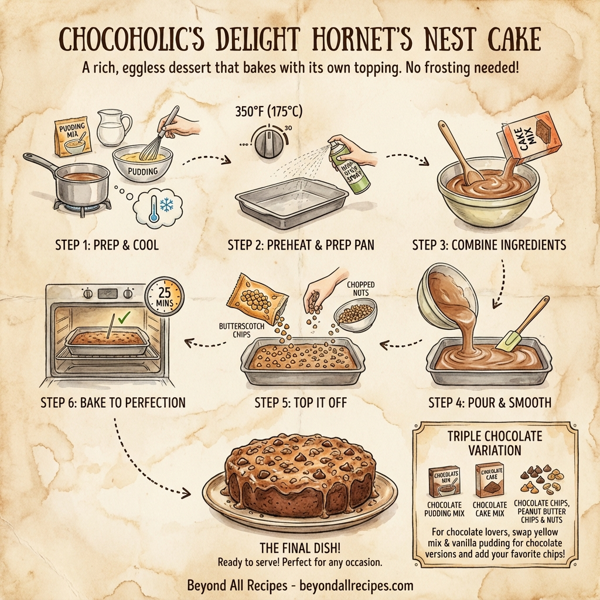 Chocoholic's Delight Hornet's Nest Cake instructions
