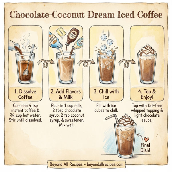Chocolate-Coconut Dream Iced Coffee instructions