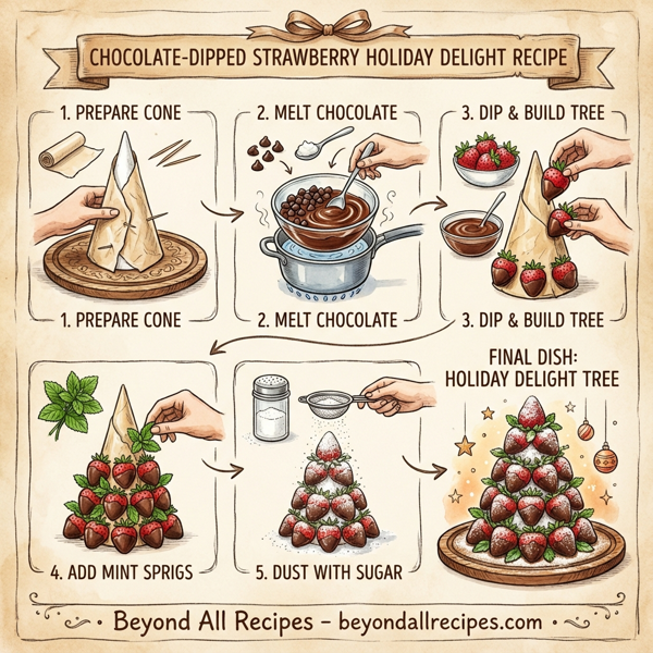 Chocolate-Dipped Strawberry Holiday Delight instructions
