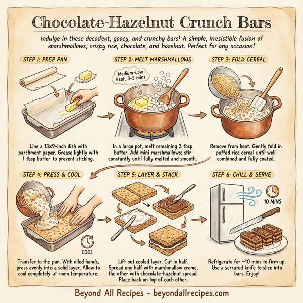 Chocolate-Hazelnut Crunch Bars instructions